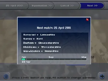 International Cricket Captain 2001 - Ashes Edition (EU) screen shot game playing